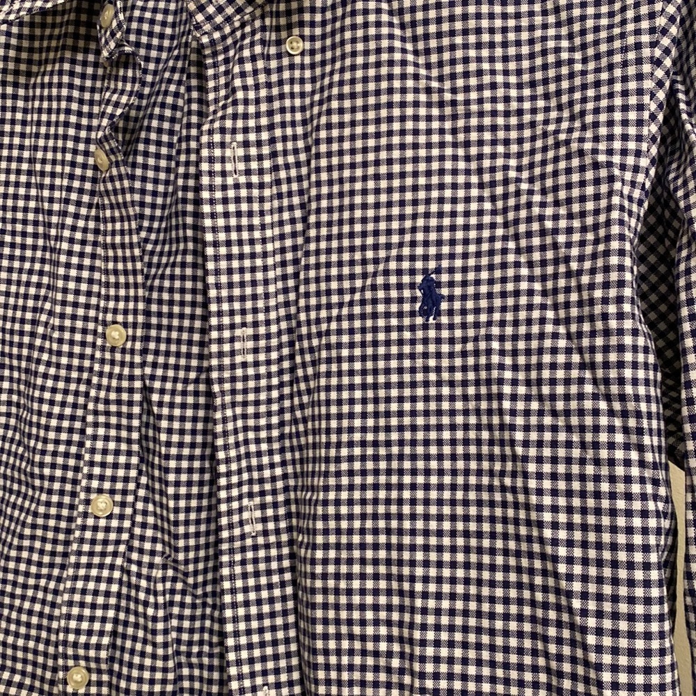 Ralph Lauren polo shirt blue and white only wore twice great shape - Picture 4 of 4